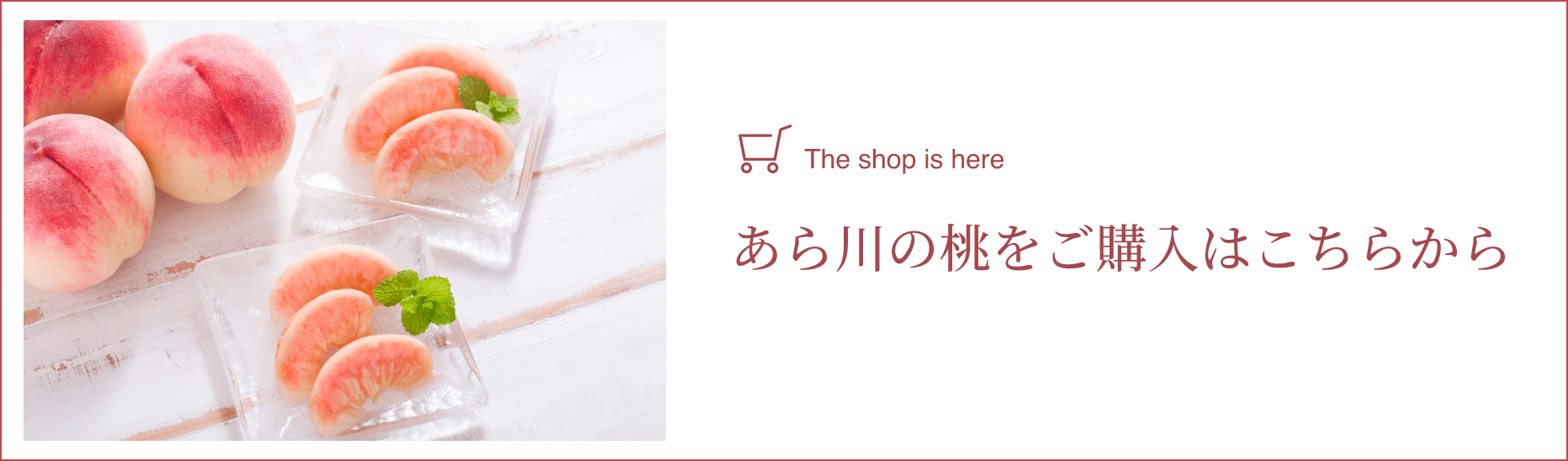 The shop is here あら川の桃ご購入はこちらから